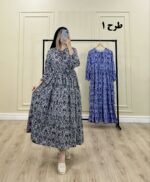 پیراهن ساحلی فلور آلا طرح 1