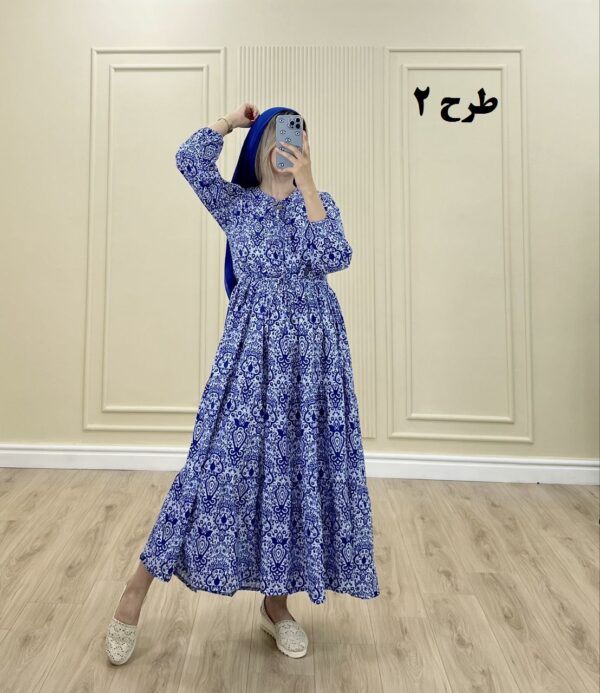 پیراهن ساحلی فلور آلا طرح 2