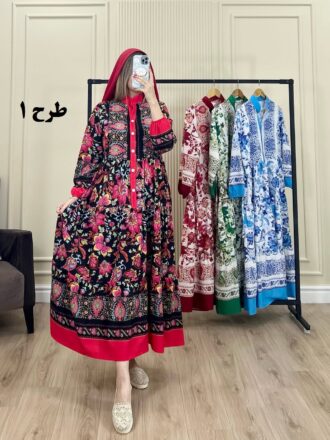 پیراهن ساحلی فلور فارا طرح 1