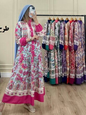 پیراهن ساحلی فلور فارا طرح 1
