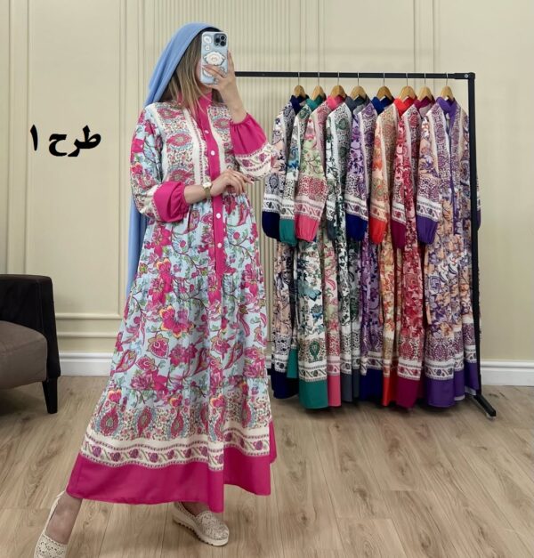 پیراهن ساحلی فلور فارا طرح 1