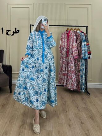 پیراهن ساحلی فلور فارا 3 طرح 1