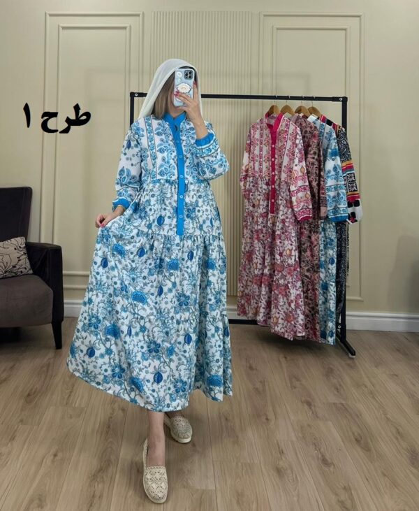 پیراهن ساحلی فلور فارا 3 طرح 1