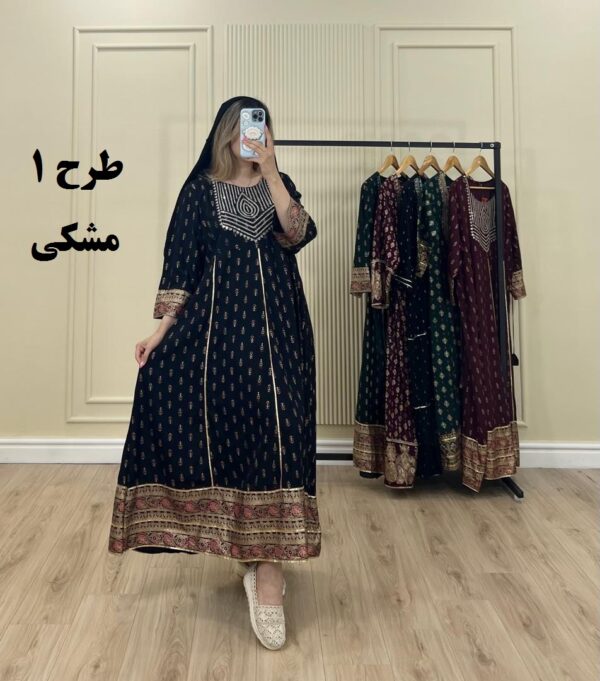 پیراهن وارداتی کورتای هلنا طرح 1