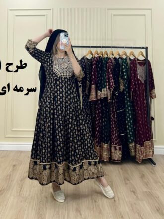 پیراهن وارداتی کورتای آینه طرح 1