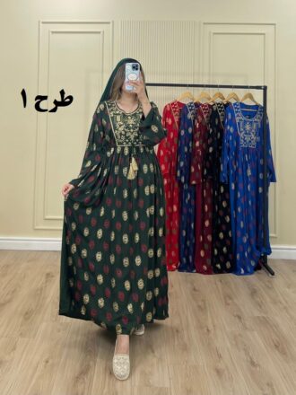 پیراهن وارداتی مودیت صحرا طرح 1