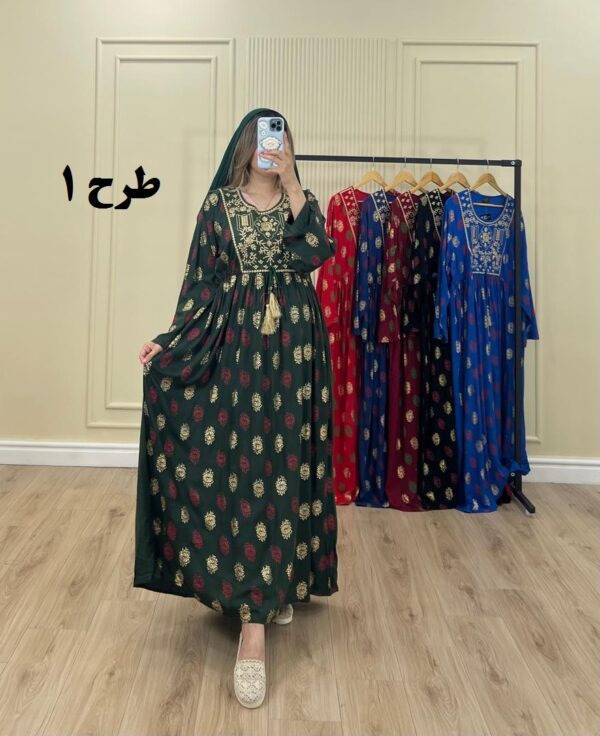 پیراهن وارداتی مودیت صحرا طرح 1