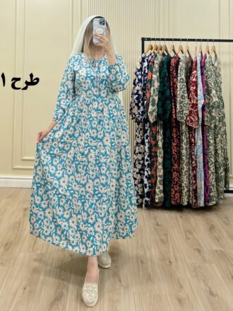 پیراهن ساحلی فلور بابونه طرح 1