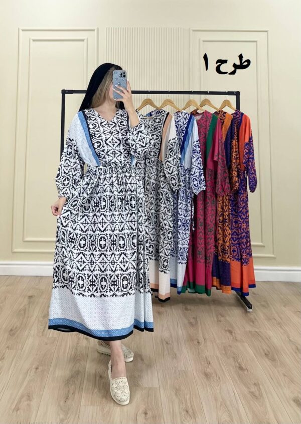 پیراهن ساحلی فلور دیبا طرح 1