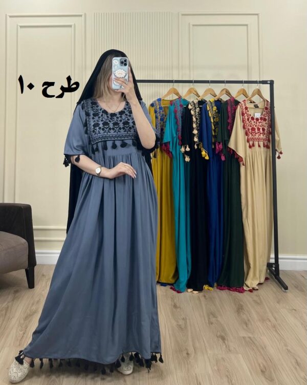 پیراهن وارداتی مودیت گلابتون طرح 10