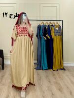 پیراهن وارداتی مودیت گلابتون طرح 12