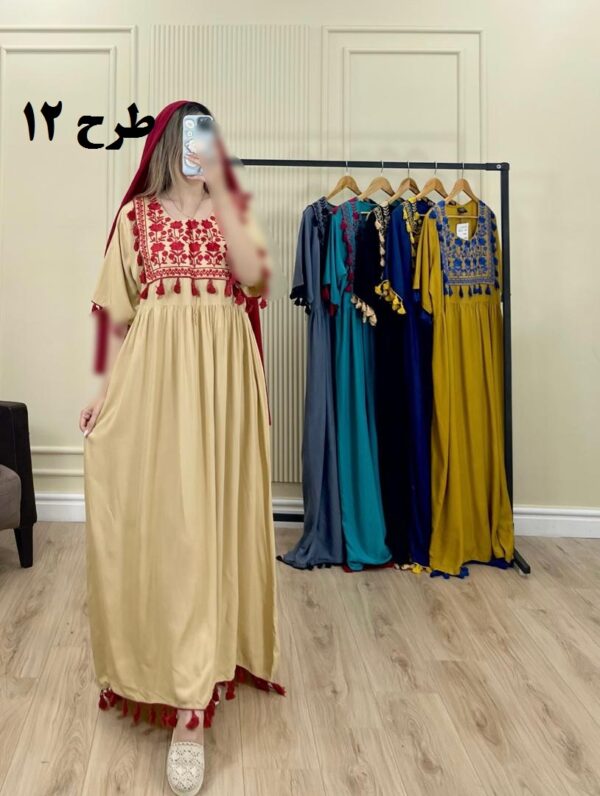 پیراهن وارداتی مودیت گلابتون طرح 12