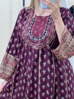 پیراهن وارداتی کورتای هلنا طرح 2-1