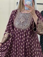 پیراهن وارداتی کورتای آینه طرح 2-1