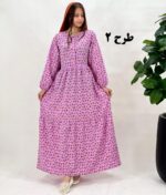 پیراهن ساحلی کرپ پفکی آیدا طرح 2