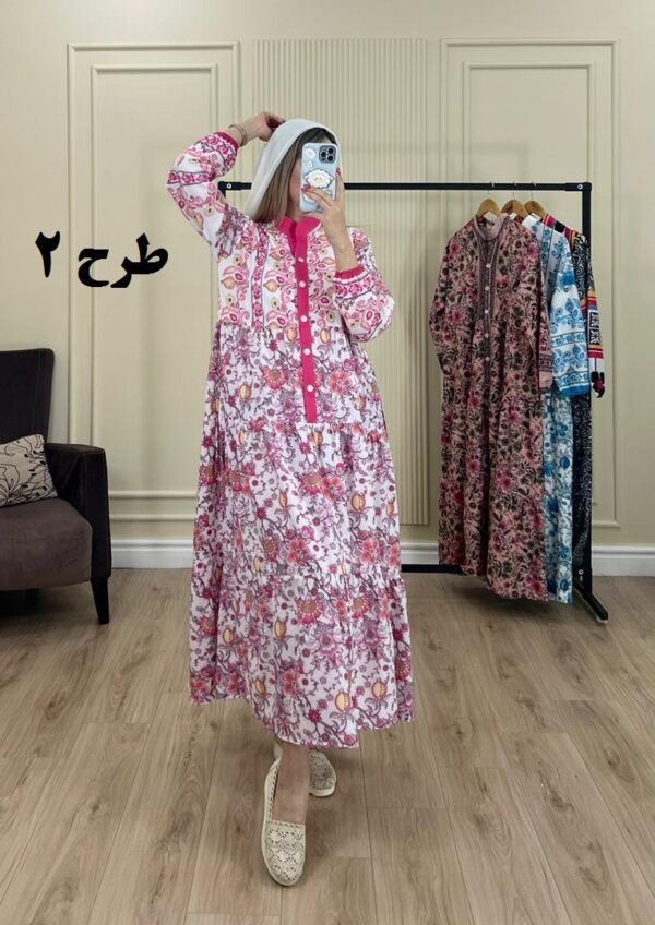 پیراهن ساحلی فلور فارا 3 طرح 2