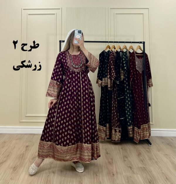پیراهن وارداتی کورتای هلنا طرح 2