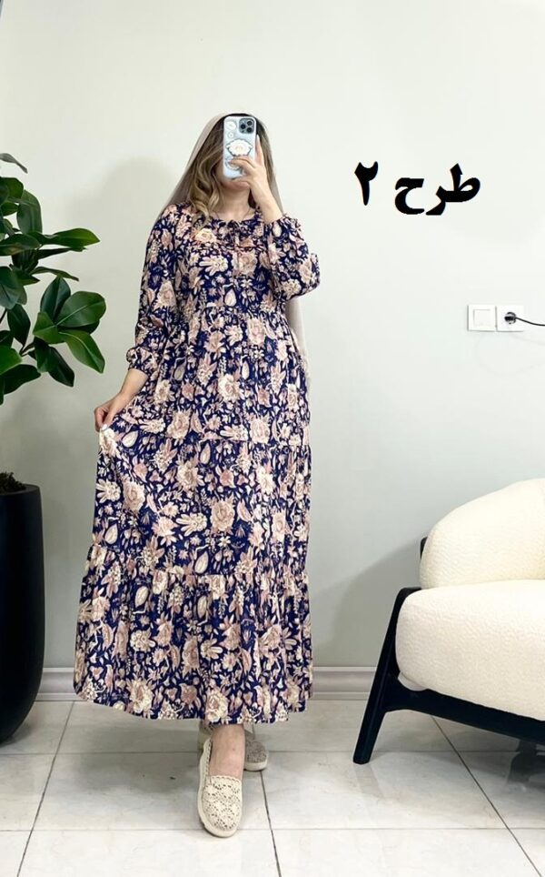 پیراهن ساحلی فلور گلبهار طرح 2