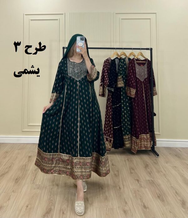 پیراهن وارداتی کورتای هلنا طرح 3