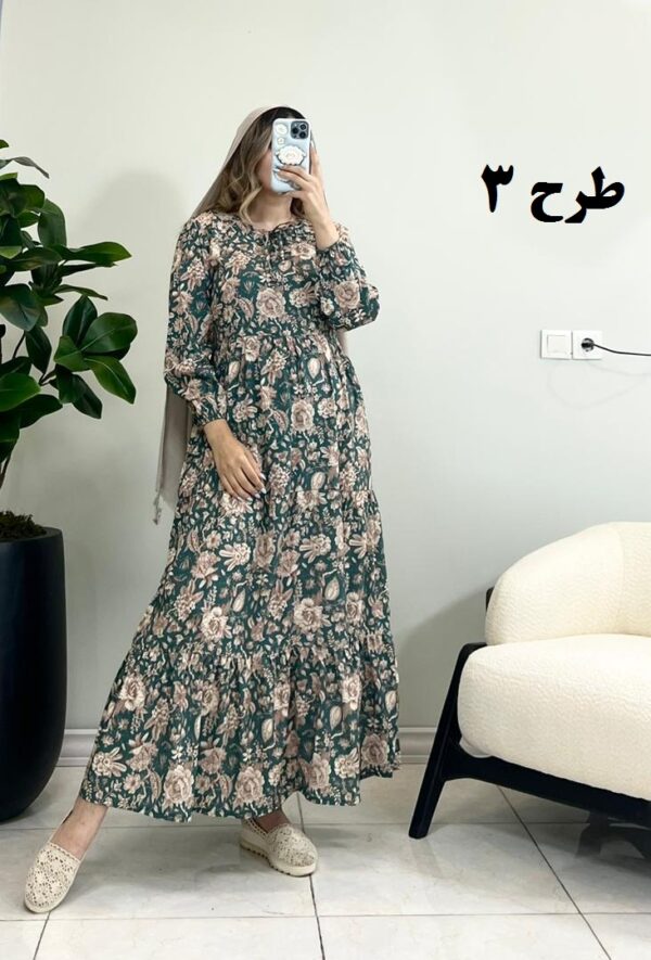 پیراهن ساحلی فلور گلبهار طرح 3