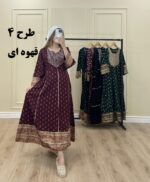 پیراهن وارداتی کورتای هلنا طرح 4