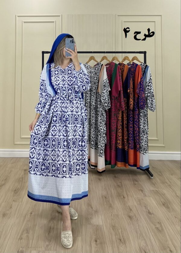 پیراهن ساحلی فلور دیبا طرح 4