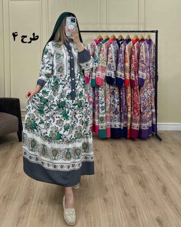 پیراهن ساحلی فلور فارا طرح 4