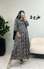 پیراهن ساحلی فلور بهار طرح 5
