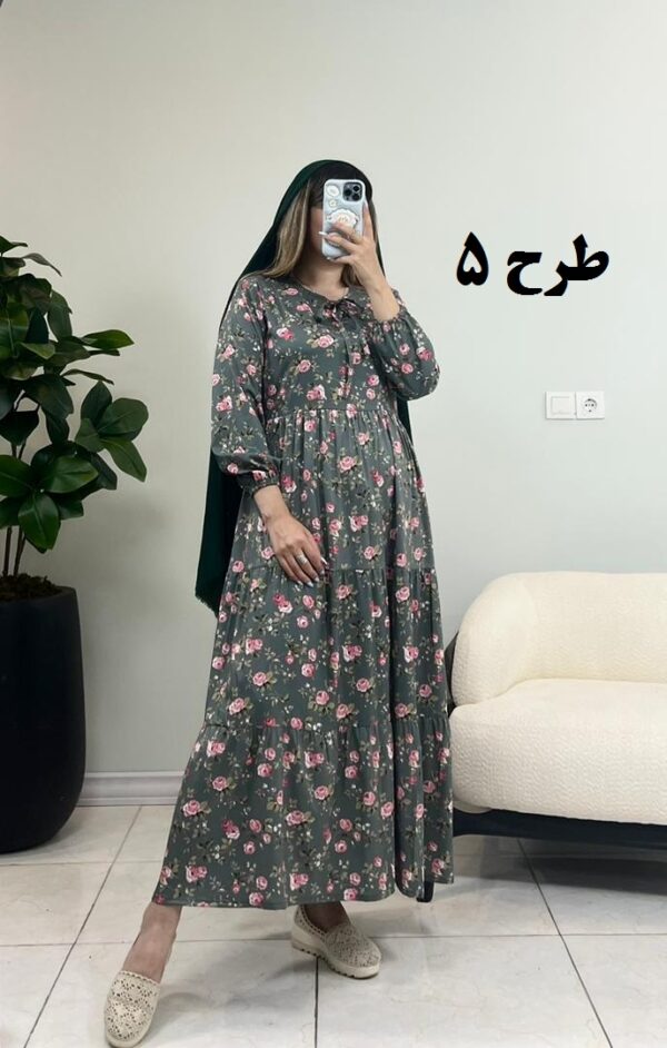 پیراهن ساحلی فلور بهار طرح 5
