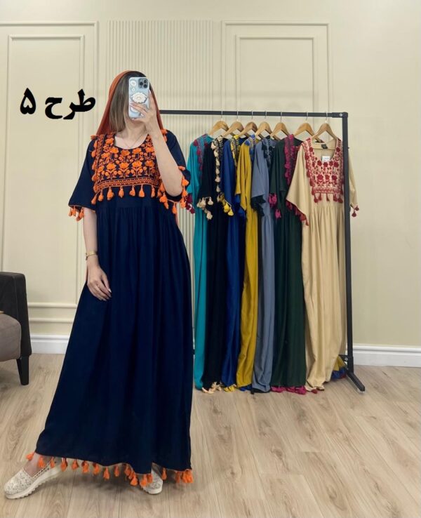 پیراهن وارداتی مودیت گلابتون طرح 5