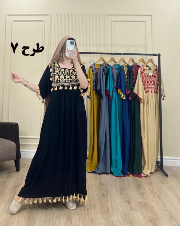 پیراهن وارداتی مودیت گلابتون طرح 7