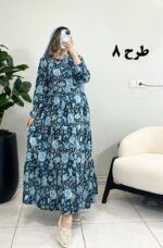پیراهن ساحلی فلور گلبهار طرح 8