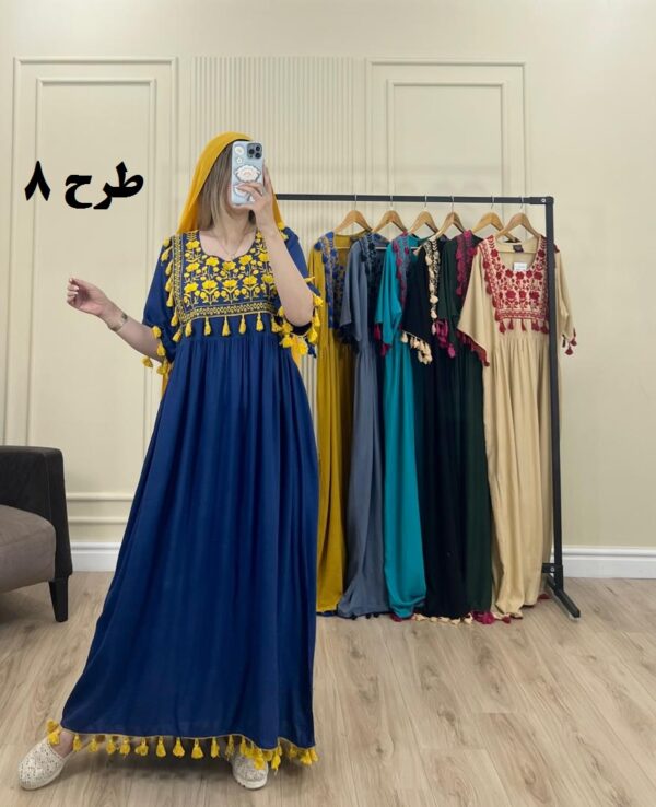 پیراهن وارداتی مودیت گلابتون طرح 8