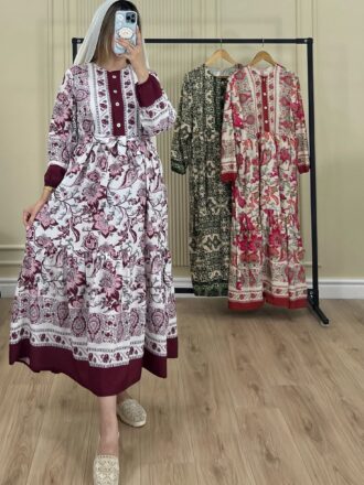 پیراهن ساحلی فلور مادر