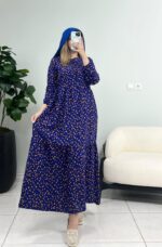 پیراهن ساحلی کرپ پفکی نرگس