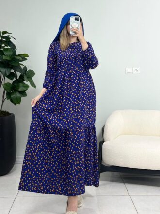 پیراهن ساحلی کرپ پفکی نرگس