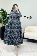 پیراهن ساحلی فلور کاملیا طرح 2
