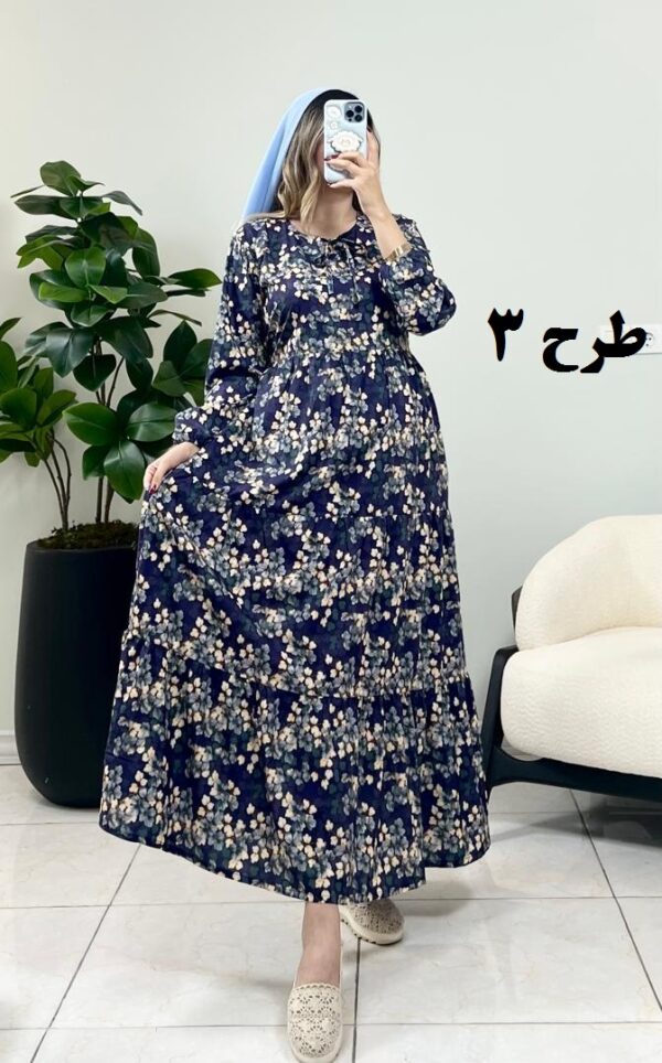 پیراهن ساحلی فلور کاملیا طرح 3