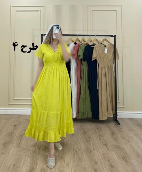 پیراهن وارداتی سلن آستین کوتاه سیتا طرح 4