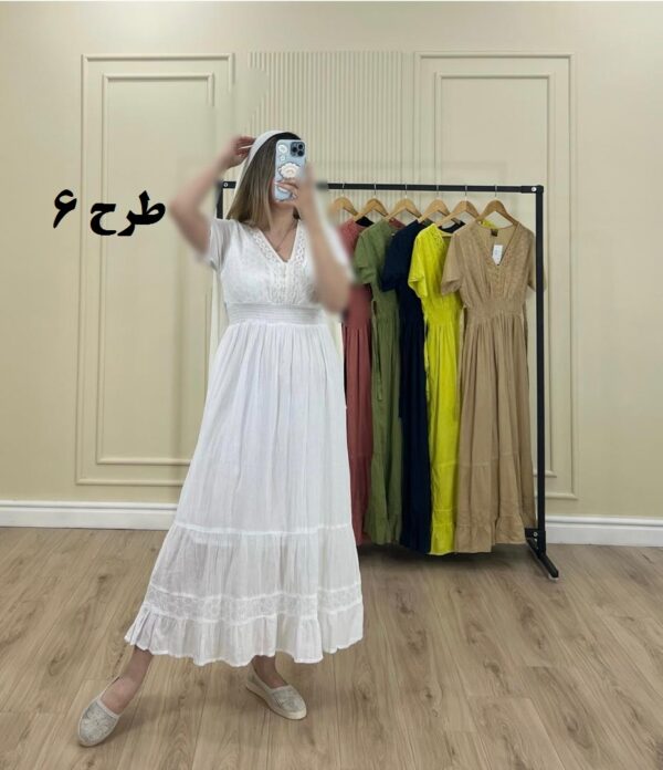 پیراهن وارداتی سلن آستین کوتاه سیتا طرح 6